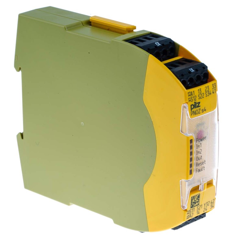 1 pcs - Pilz Dual-Channel Emergency Stop Safety Relay, 24V dc, 3 Safety Contacts