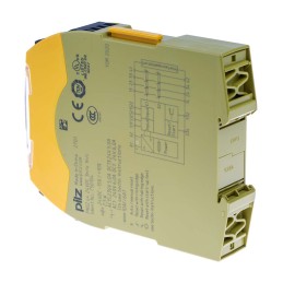 1 pcs - Pilz Dual-Channel Emergency Stop Safety Relay, 24V dc, 3 Safety Contacts