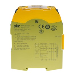 1 pcs - Pilz Dual-Channel Emergency Stop Safety Relay, 24V dc, 3 Safety Contacts