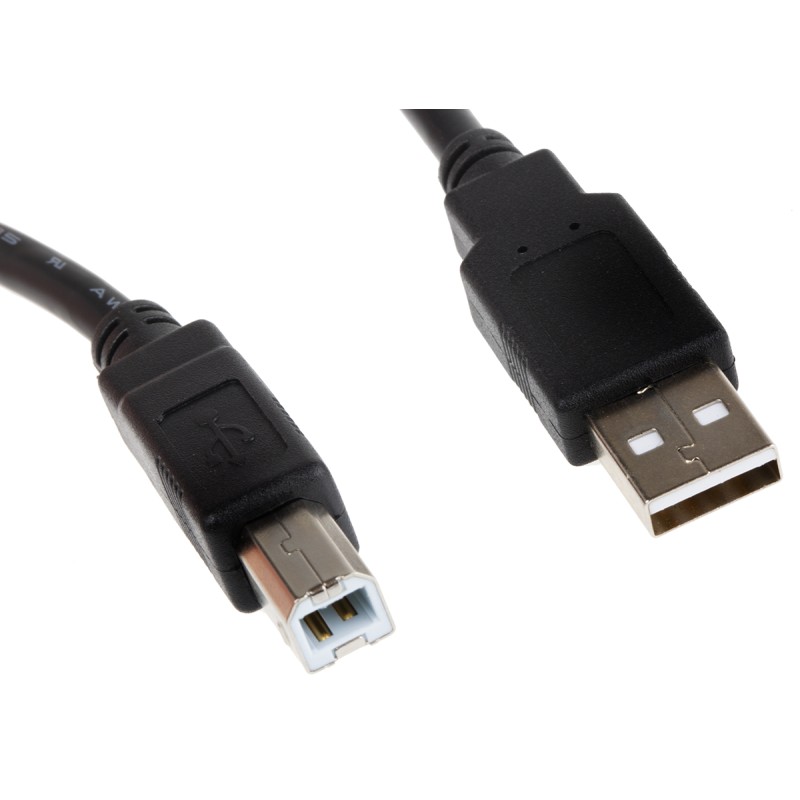 1 pcs - Roline USB 2.0 Cable, Male USB B to Male USB A Cable, 1.8m