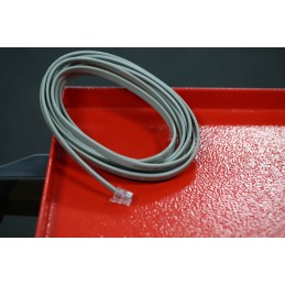 1 pcs - RS PRO Male RJ12 to Male RJ12 Telephone Extension Cable, Grey Sheath, 3m