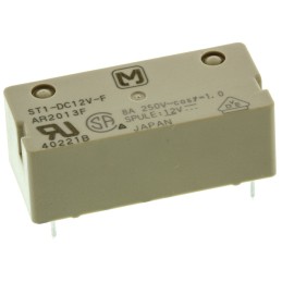 1 pcs - Panasonic DPST Non-Latching Relay PCB Mount, 12V dc Coil, 8 A