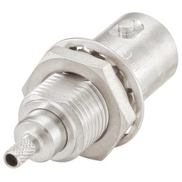 1 pcs - Rosenberger BNC Series, jack Panel Mount BNC Connector, 50Ω, Crimp Termination, Straight Body