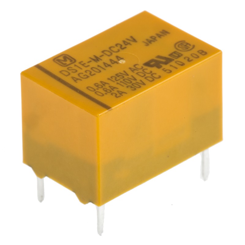 1 pcs - Panasonic Surface Mount Signal Relay, 24V dc Coil, 3A Switching Current, SPST