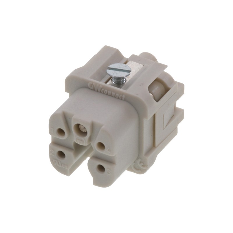 1 pcs - Molex Heavy Duty Power Connector Module, 10A, Female, 93601 Series, 4 Contacts