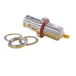 1 pcs - RS PRO, jack Panel Mount BNC Connector, 50Ω, Solder Termination, Straight Body