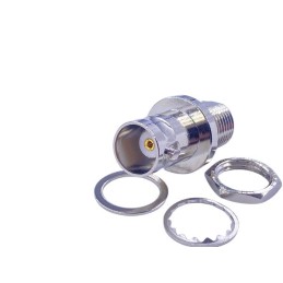 1 pcs - RS PRO, jack Panel Mount BNC Connector, 50Ω, Solder Termination, Straight Body