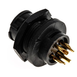 1 pcs - Switchcraft Circular Connector, 4 Contacts, Panel Mount, Socket, Female, IP68, IP69K, EN3 Series