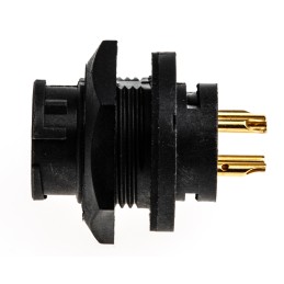 1 pcs - Switchcraft Circular Connector, 4 Contacts, Panel Mount, Socket, Female, IP68, IP69K, EN3 Series