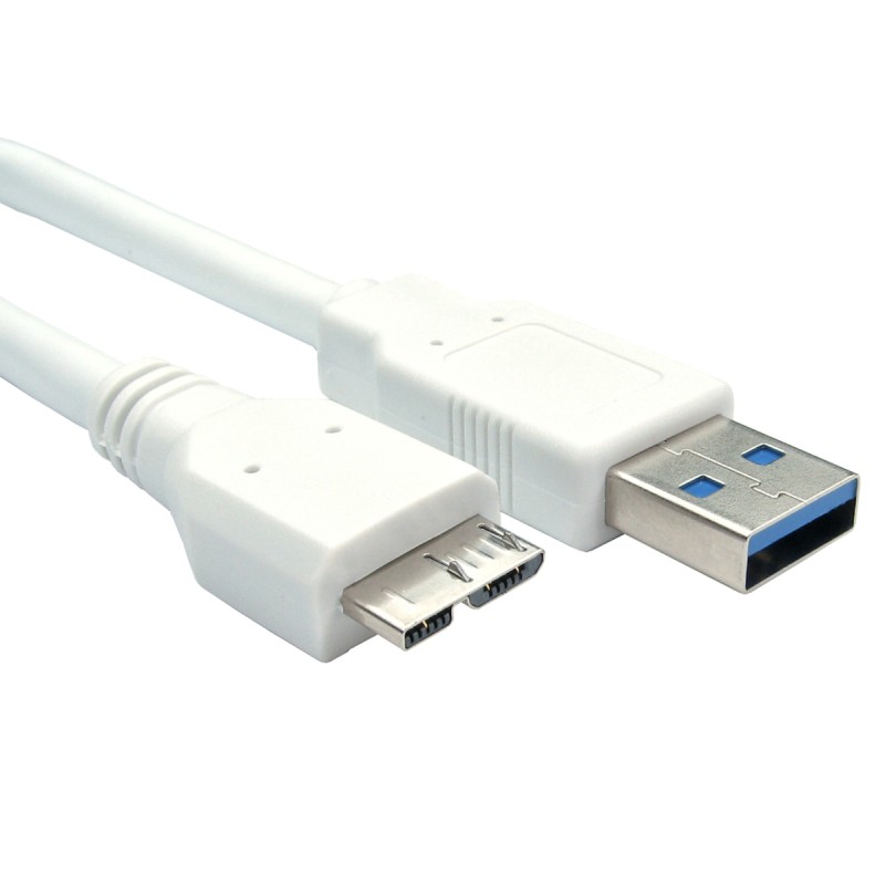1 pcs - RS PRO USB 3.0 Cable, Male USB A to Male Micro USB B Cable, 800mm