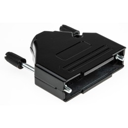 1 pcs - MH Connectors MHDTZK-BK Series Zinc D Sub Backshell, 25 Way, Strain Relief