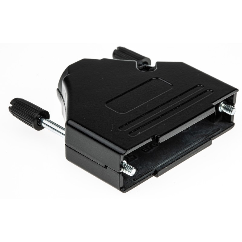 1 pcs - MH Connectors MHDTZK-BK Series Zinc D Sub Backshell, 25 Way, Strain Relief