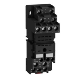 1 pcs - Schneider Electric Harmony Relay RXM 14 Pin &lt,250V DIN Rail Relay Socket, for use with RXZ Series Relay Sockets