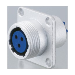 1 pcs - Nanahoshi Kagaku Circular Connector, 4 Contacts, Panel Mount, Socket, Female, NJC Series