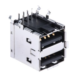 1 pcs - Molex Right Angle, Through Hole, Socket Type A USB Connector