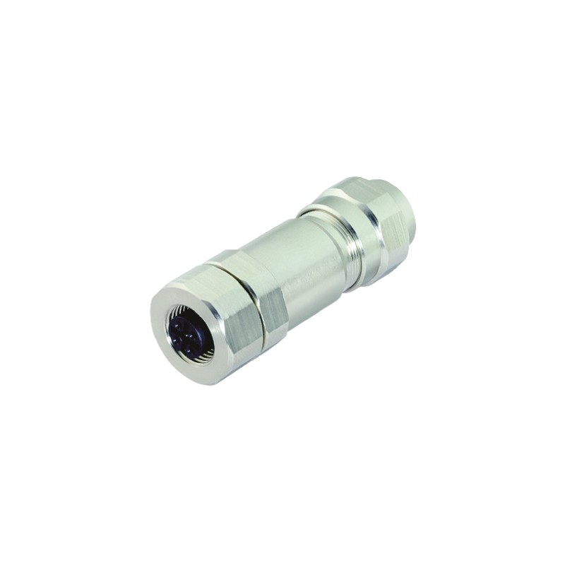 50 pcs - binder Circular Connector, 4 Contacts, Cable Mount, M12 Connector, Plug, Female, IP67, 713 Series