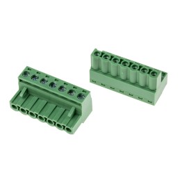 10 pcs - RS PRO 5mm Pitch 7 Way Pluggable Terminal Block, Plug, Through Hole, Screw Termination