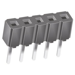 20 pcs - Samtec CES Series Straight Through Hole Mount PCB Socket, 4-Contact, 1-Row, 2.54mm Pitch, Through Hole Termination
