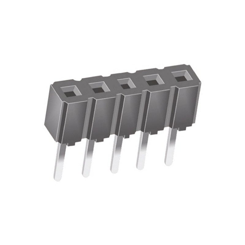 20 pcs - Samtec CES Series Straight Through Hole Mount PCB Socket, 4-Contact, 1-Row, 2.54mm Pitch, Through Hole Termination