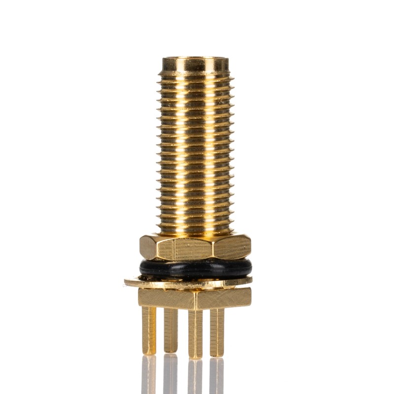 1 pcs - RS PRO, jack Panel Mount SMA Connector, 50Ω, Solder Termination, Straight Body