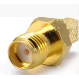 1 pcs - RS PRO, jack Cable Mount SMA Connector, 50Ω, Crimp Termination, Straight Body