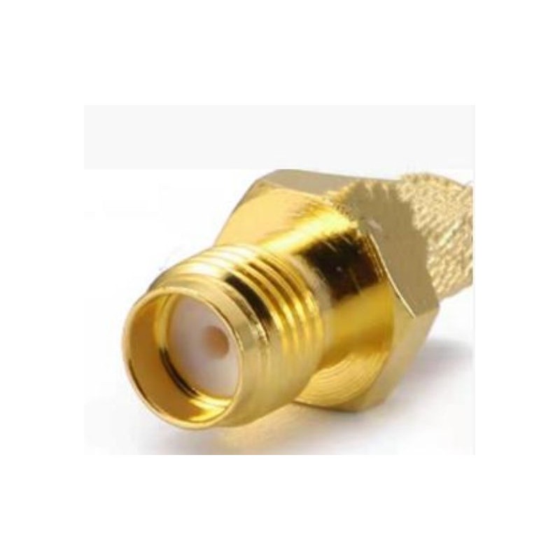 1 pcs - RS PRO, jack Cable Mount SMA Connector, 50Ω, Crimp Termination, Straight Body