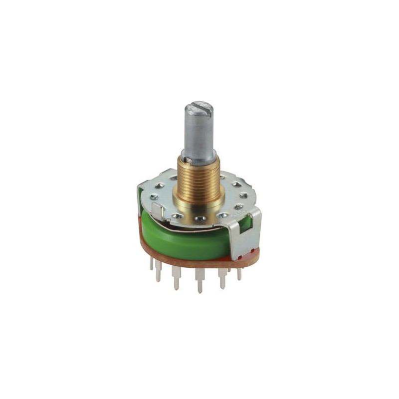 1 pcs - Alps Alpine, 6 Position DP6T Rotary Switch, 250 mA, PC Pin