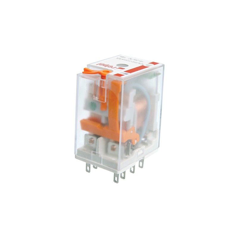 1 pcs - Relpol Plug In Power Relay, 110V ac Coil, 12A Switching Current, DPDT