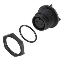 1 pcs - Bulgin Circular Connector, 2 Contacts, PCB Mount, Miniature Connector, Socket, Female, IP68, Buccaneer 400 Series