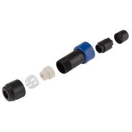 1 pcs - Bulgin Circular Connector, 12 Contacts, Cable Mount, Miniature Connector, Plug, Male, IP66, IP68, IP69K, Buccaneer 4000