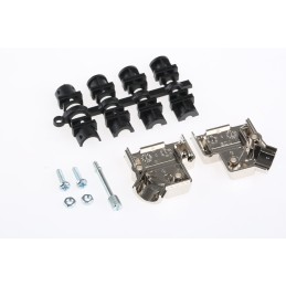 1 pcs - MH Connectors MHD45PK Series ABS Angled D Sub Backshell, 9 Way, Strain Relief