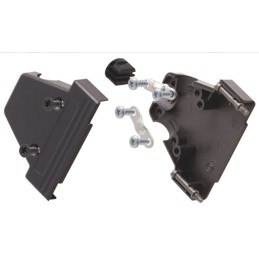 1 pcs - MH Connectors MHTRI-P Series ABS Angled, Straight D Sub Backshell, 25 Way, Strain Relief