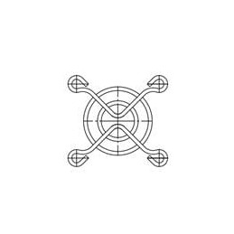 1 pcs : FG-4 - Fan Accessories Fan Finger Guard, 40mm, Metal