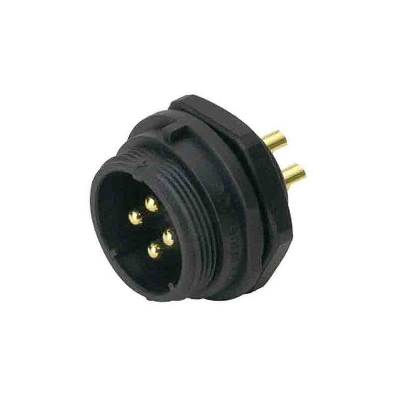 1 pcs - RS PRO Circular Connector, 4 Contacts, Panel Mount, Plug, Male, IP68