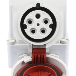 1 pcs - MENNEKES Switchable IP67 Industrial Interlock Socket 3PN+E, Earthing Position 6h, 32A, 400 V