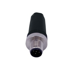 1 pcs - Norcomp Circular Connector, 5 Contacts, Free Hanging, M12 Connector, Plug, Male, IP66, M12 Series