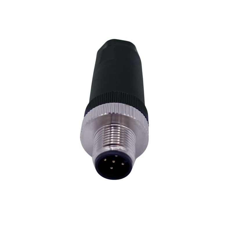 1 pcs - Norcomp Circular Connector, 5 Contacts, Free Hanging, M12 Connector, Plug, Male, IP66, M12 Series