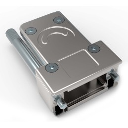 1 pcs - TE Connectivity Die Cast Zinc Angled D Sub Backshell, 9, 15 Way