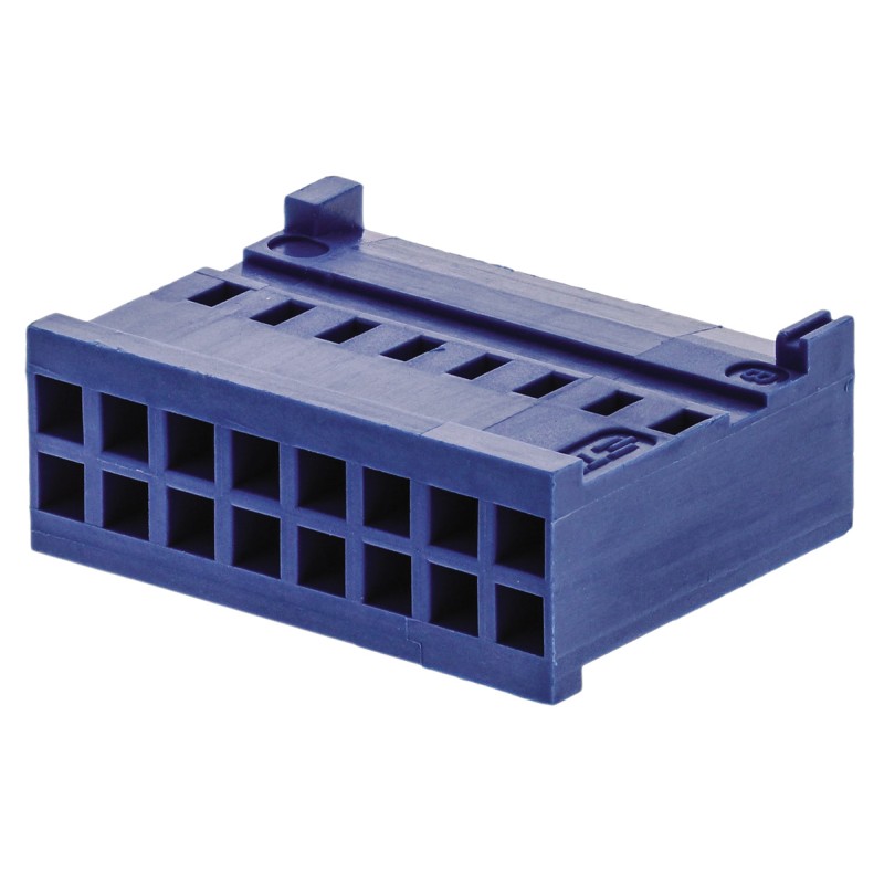10 pcs - TE Connectivity, AMPMODU HE13/HE14 Female Connector Housing, 2.54mm Pitch, 16 Way, 2 Row