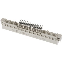 1 pcs - Harting 42 + 6 Way 2.54mm Pitch, Type M Class C2, 3 Row, Right Angle DIN 41612 Connector, Plug