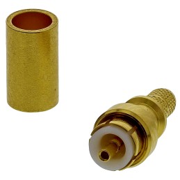 1 pcs - Huber+Suhner, Plug Cable Mount MMBX Connector, 50Ω, Crimp Termination, Straight Body