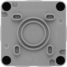 1 pcs - BG Electrical Grey Push Button Light Switch, 2 Way, 1 Gang, Storm