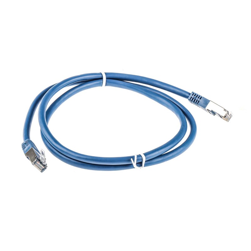 1 pcs - RS PRO Cat6 Male RJ45 to Male RJ45 Ethernet Cable, S/FTP, Blue PVC Sheath, 1m