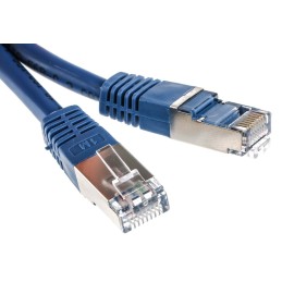 1 pcs - RS PRO Cat6 Male RJ45 to Male RJ45 Ethernet Cable, S/FTP, Blue PVC Sheath, 1m