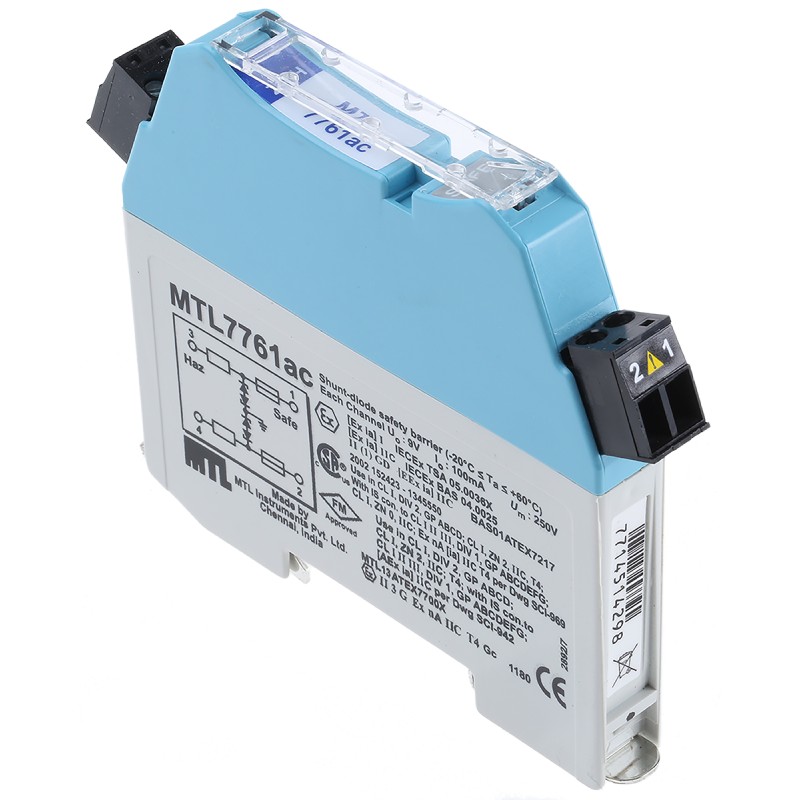 1 pcs - Eaton 2 Channel Zener Barrier, Intrinsic Safety Barrier, ATEX