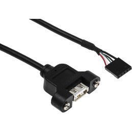 1 pcs - StarTech.com USB 2.0 Cable, Female 5 Pin Socket to Female USB A Cable, 300mm