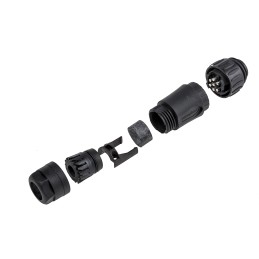 1 pcs - Amphenol Industrial Circular Connector, 6 + PE Contacts, Cable Mount, Plug, IP65, IP67, Ecomate Series