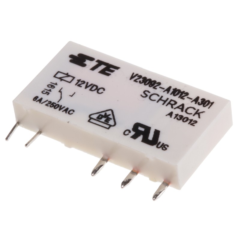 1 pcs - Wieland DIN Rail Power Relay, 12V dc Coil, 6A Switching Current, SPDT