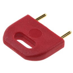 10 pcs - HARWIN Shorting Link Male Straight Red Closed Top 2 Way 1 Row 10.16mm Pitch