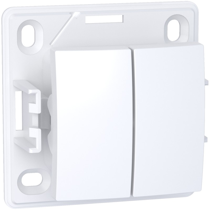 1 pcs - Schneider Electric White 2 Gang Light Switch Cover